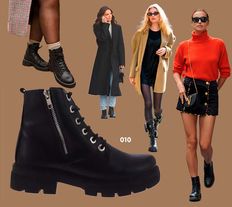 Las botas estilo militar son un statement 