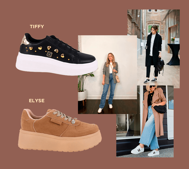 los sneakers te mantendrán cómoda en tu evento