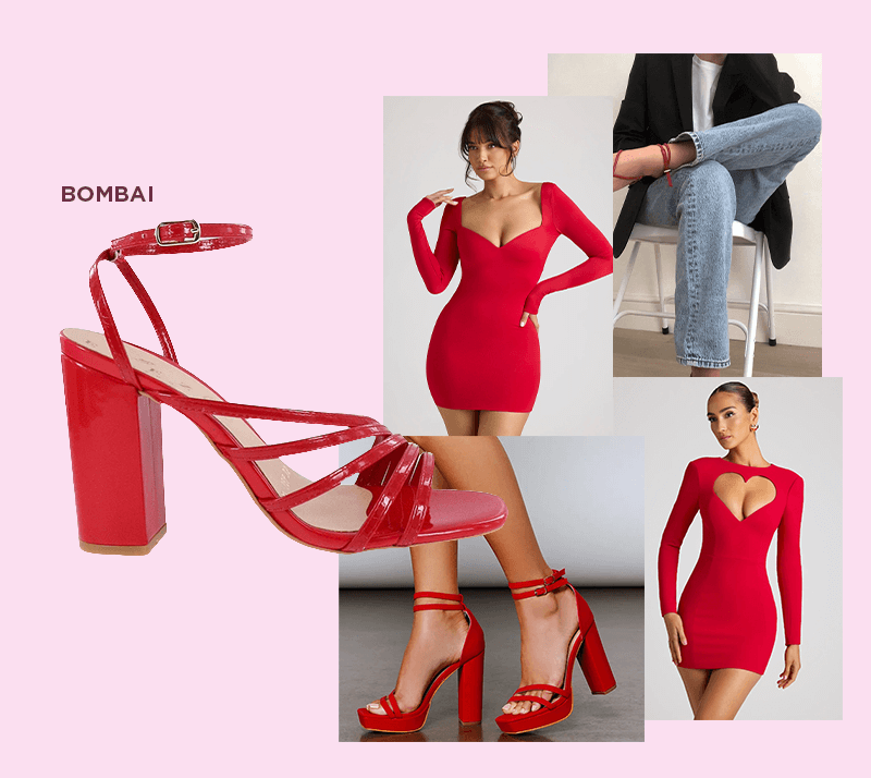 sandalias rojas para san valentin